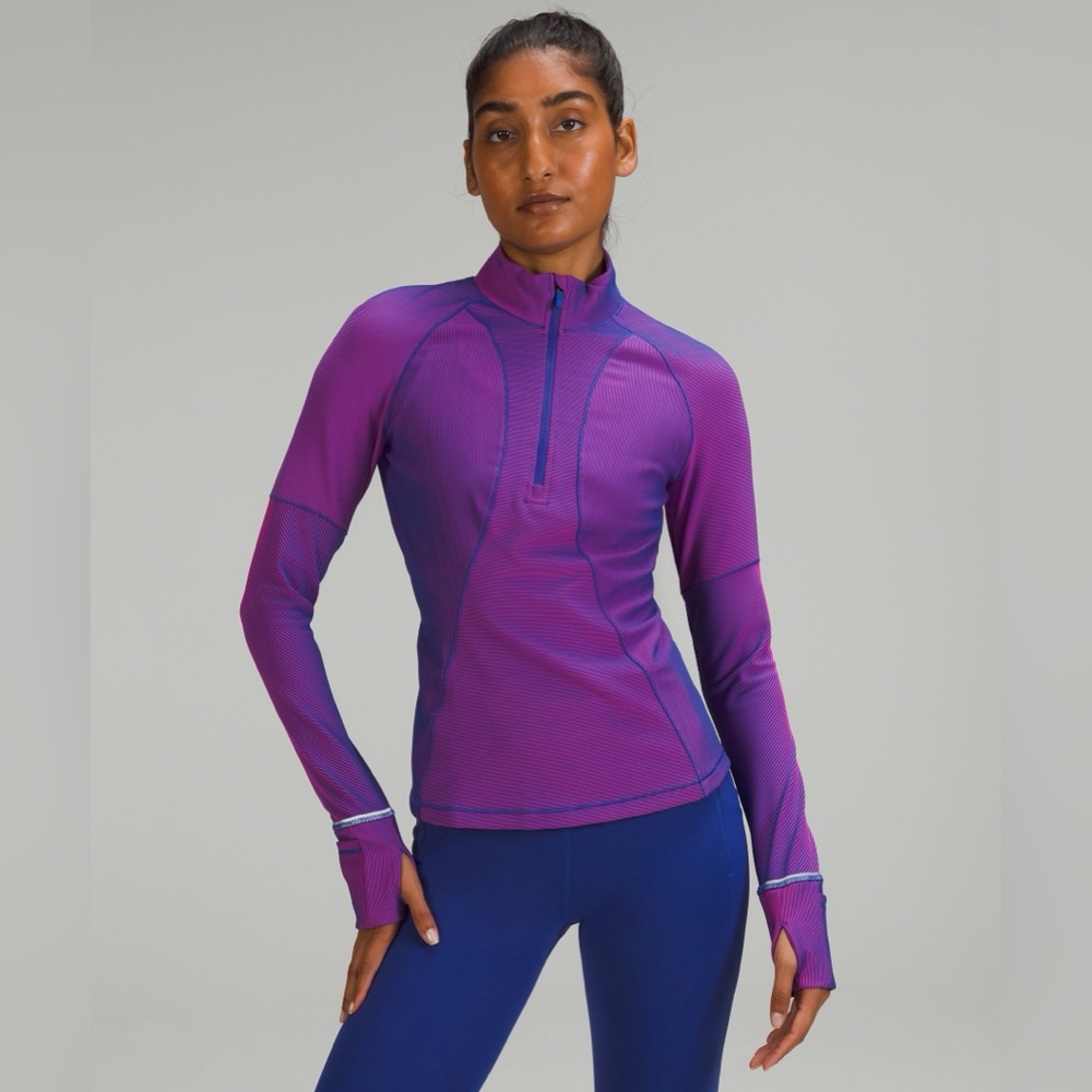 Lululemon blue and pink 1/4 zip